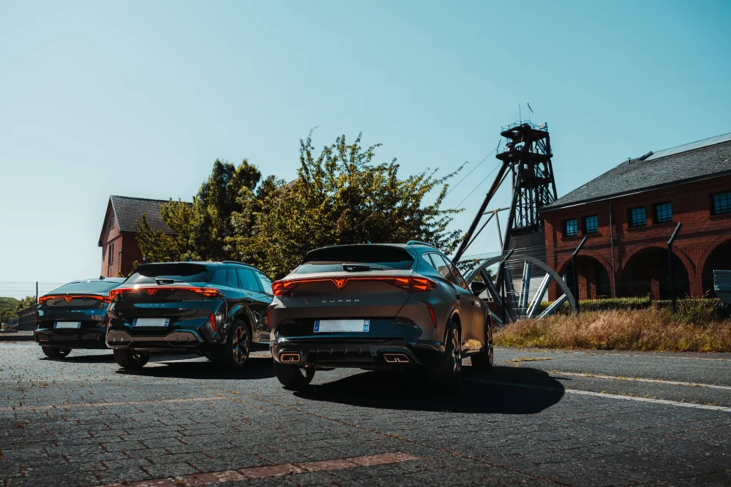 Cupra Formentor, Tavascan et Terramar lors du roadshow à Mulhouse, devant la mine de Wittelsheim.